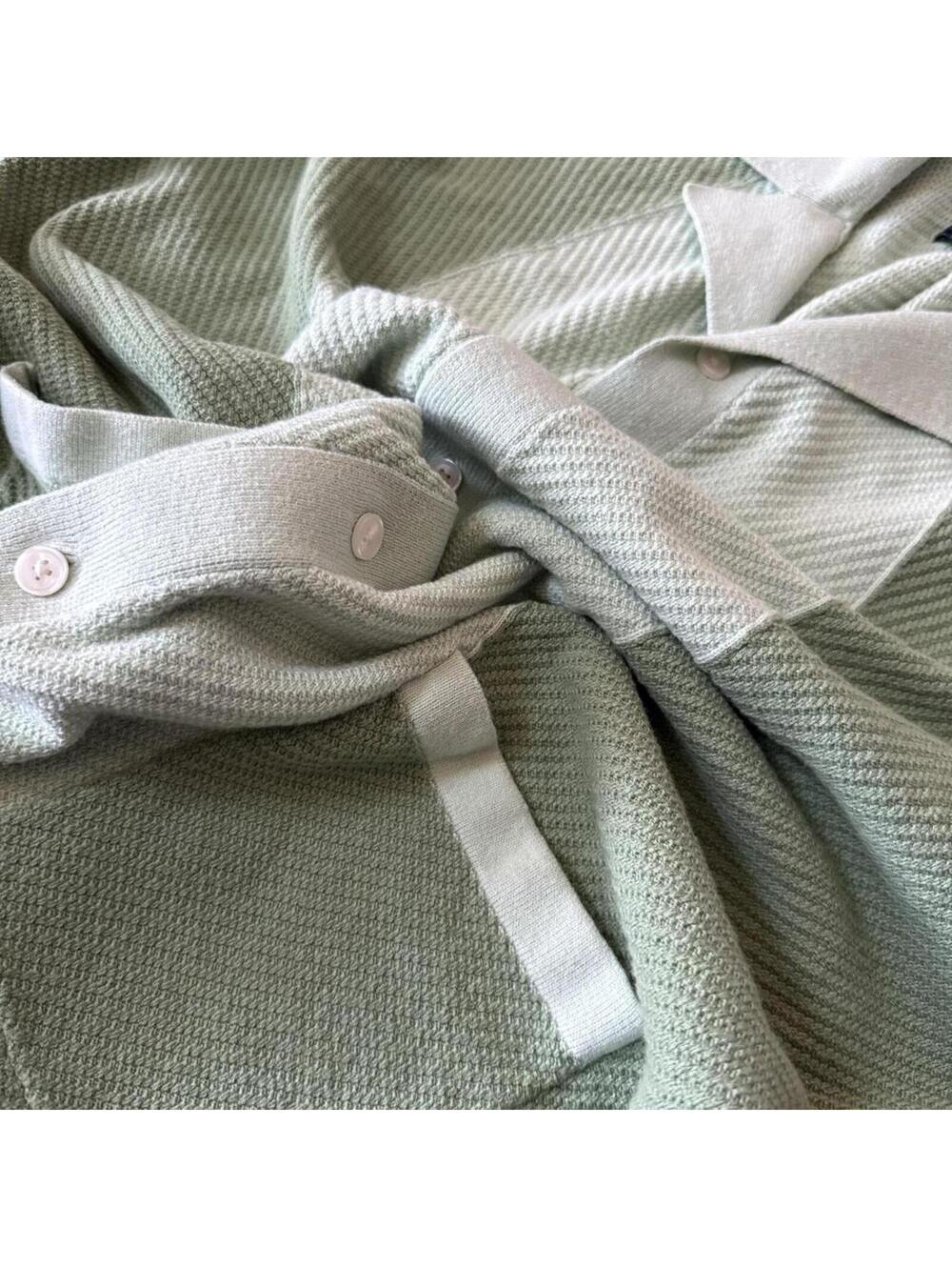 💚 Abercrombie & Fitch Textured Knit Camp Shirt — Men’s M - Picture 3 of 6